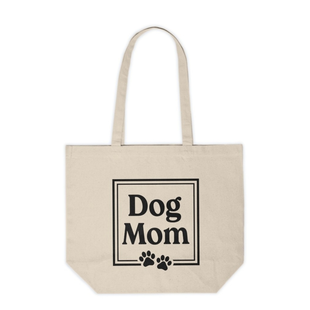 Dog Mom Custom Canvas Tote Bag